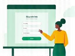 Illustration of a person filling out an online form